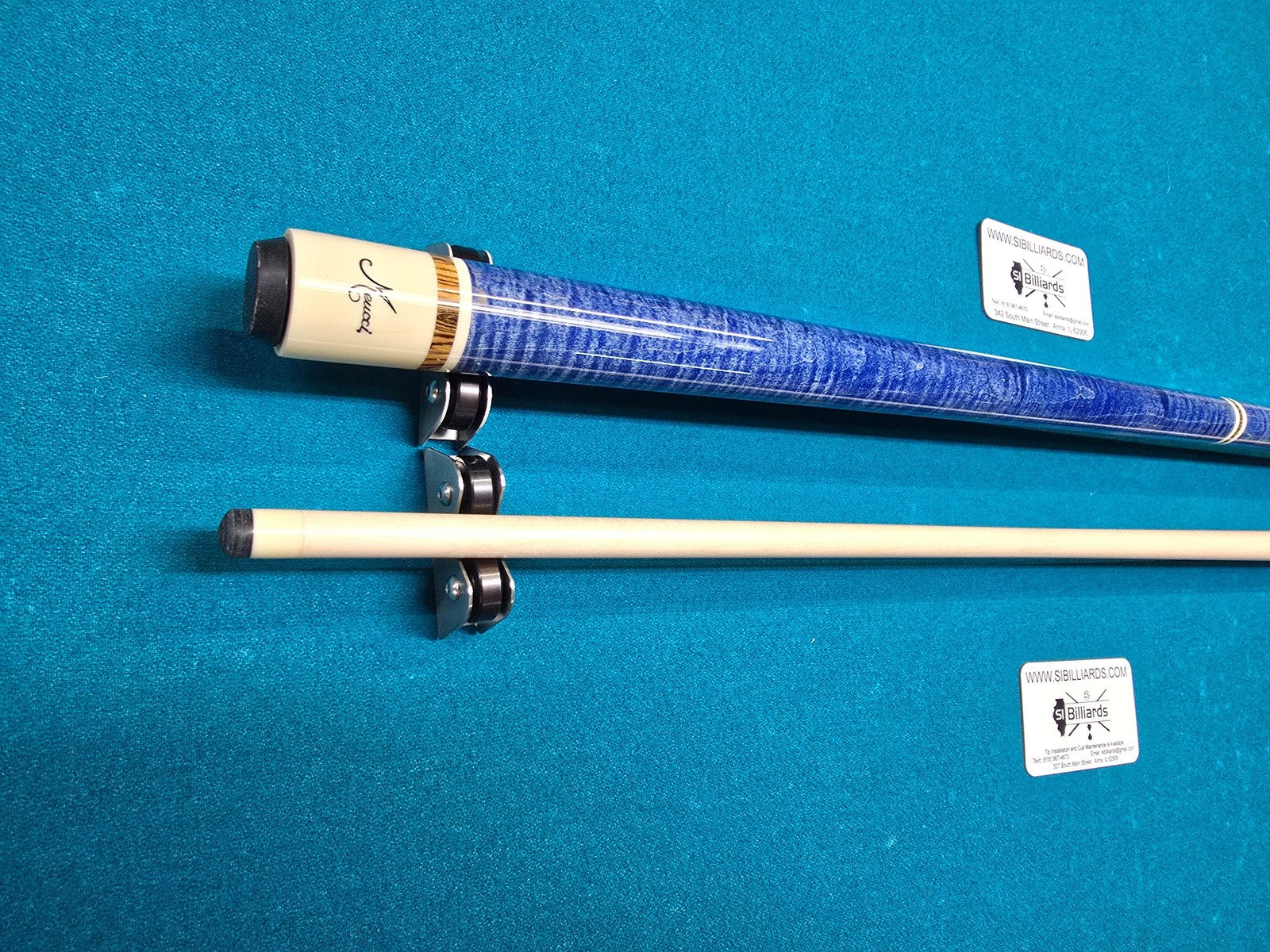 Meucci ANW-1 Blue Stained Pool Cue w/ Pro Shaft & Free Hard Case!