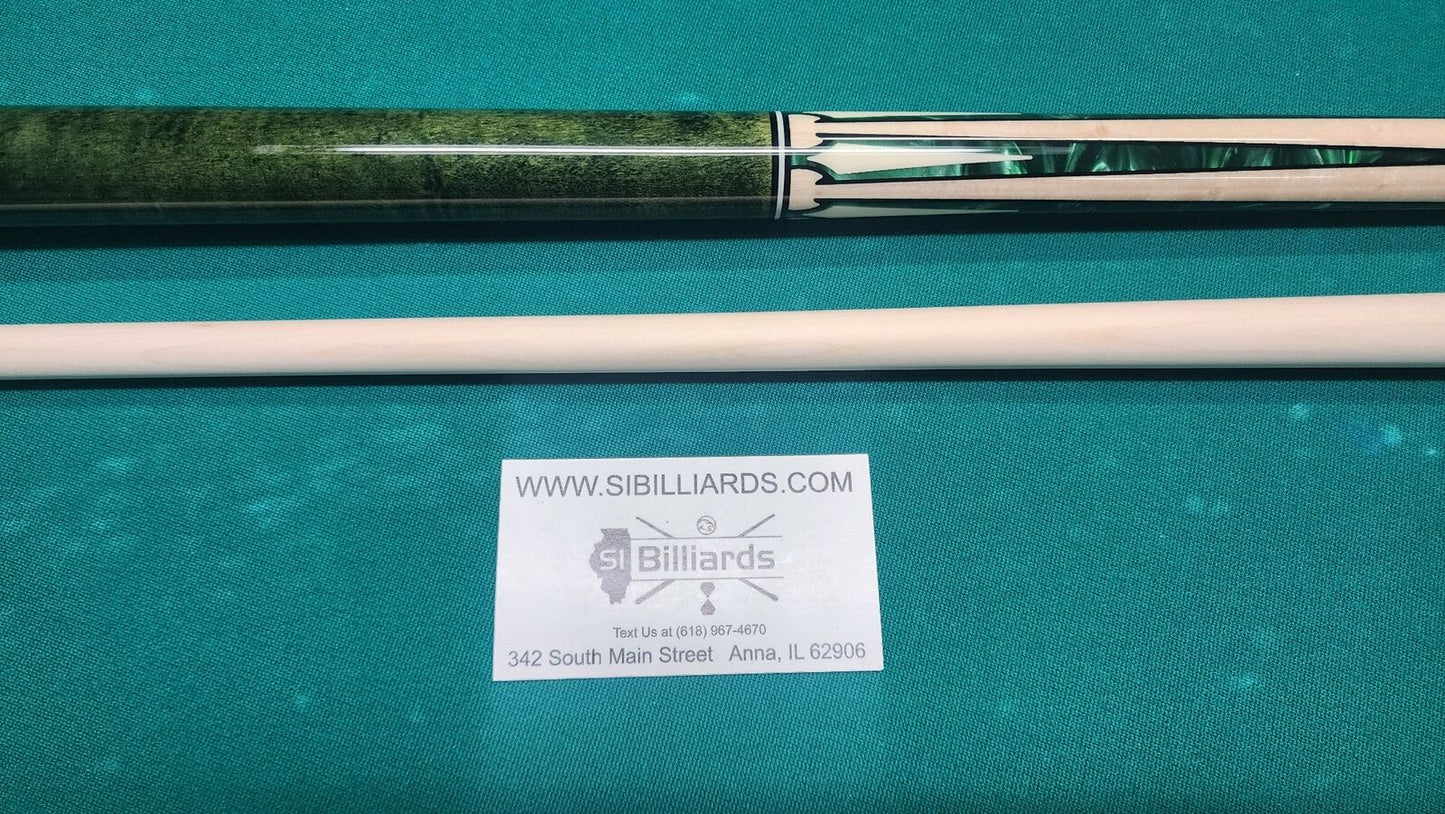 IN STOCK, Pechauer JP14-S Pro Series Green Pool Cue, w/ 12.75mm Shaft! In stock