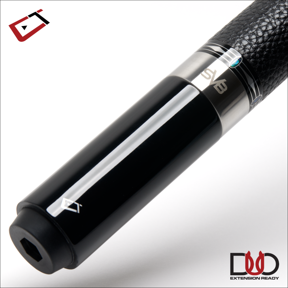 Cuetec Cynergy SVB Gen II Pool Cue – Black | Leather Wrap | 12.5mm Shaft 19oz