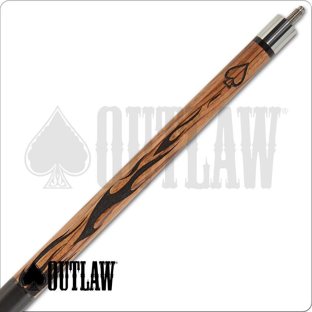 Outlaw OL50 Pool Cue Zebra Wood and Reaper Design 19oz Free Shipping!