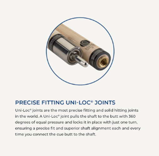 Lucasi LUX 52 Pool Cue 19oz 11.75mm Zero Flex Slim Shaft