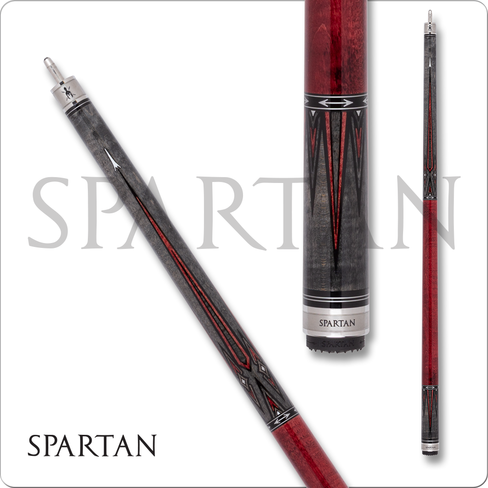 Spartan SPR07 Pool Cue Grey with Red No Wrap 12.75 mm Shaft! Free Shipping!!