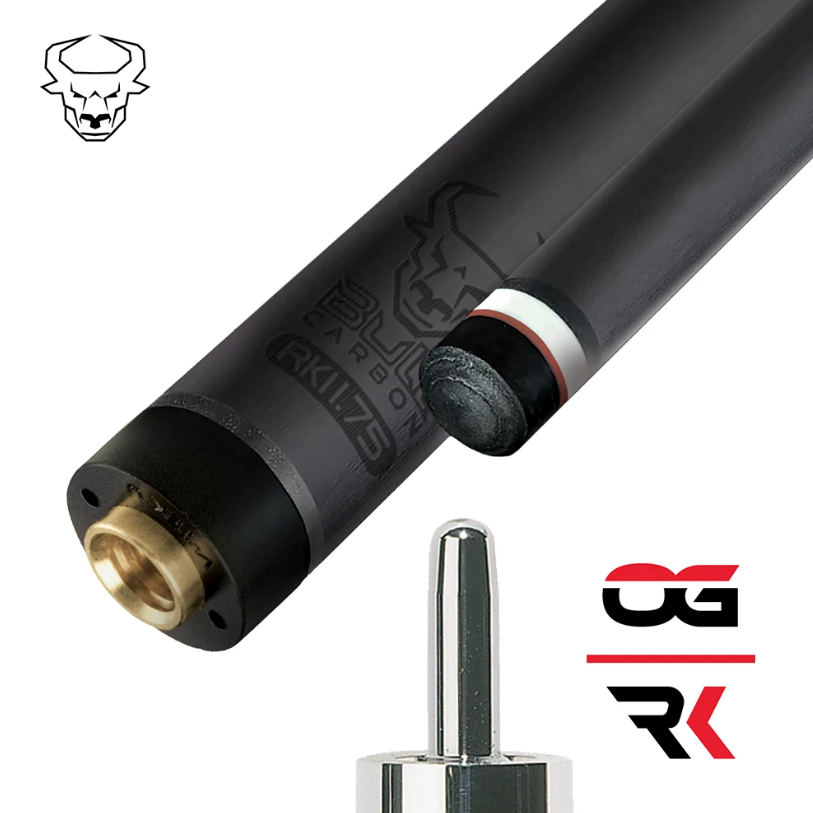 Bull Carbon BCD2GD Pool Cue – Golden Topaz Abalone - Carbon Fiber Shaft –Uni‑Loc