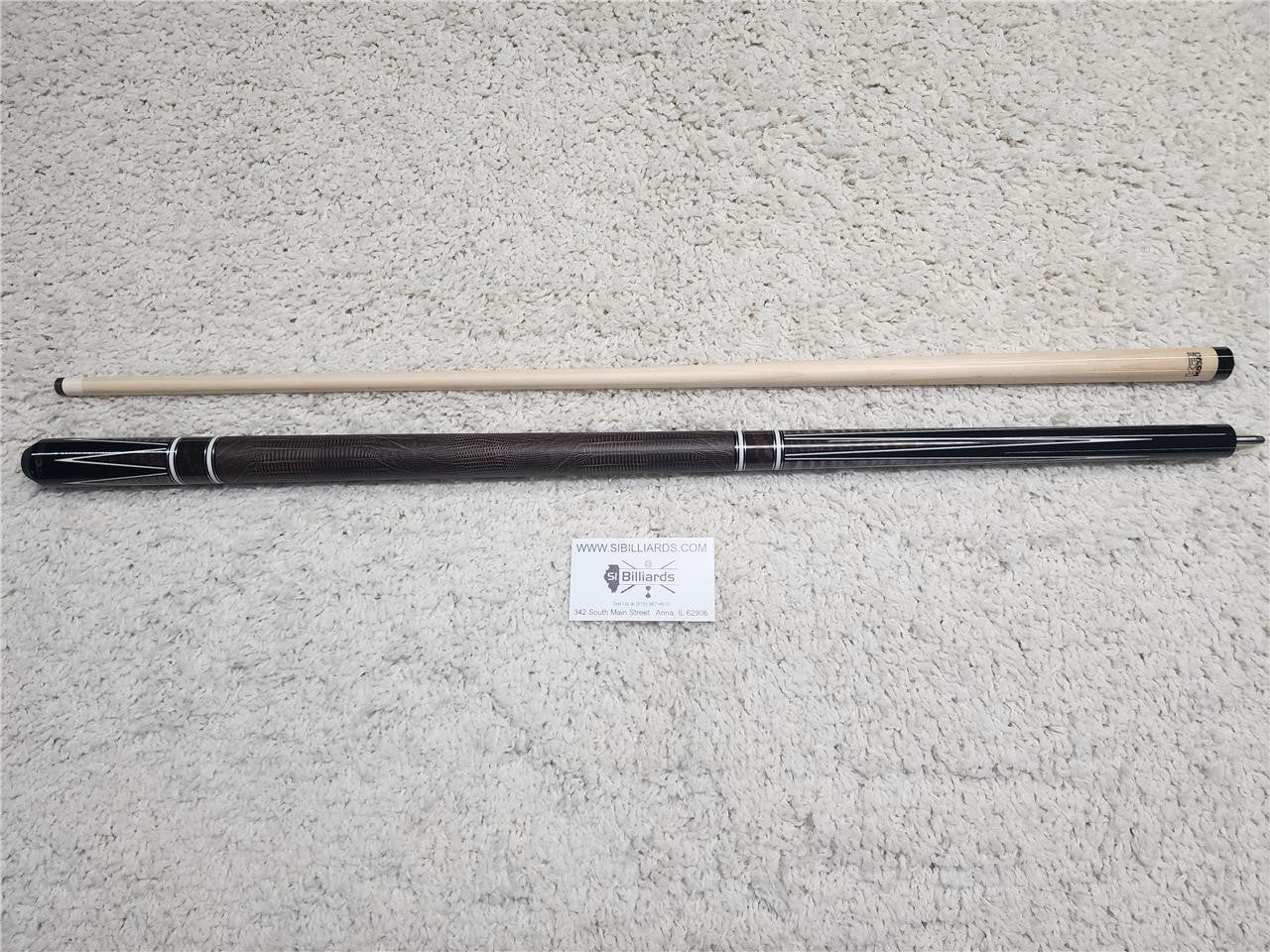 K2 POOL CUE KL190 Gloss Black, Rosewood, Snakewood Point Design, Brown Embossed