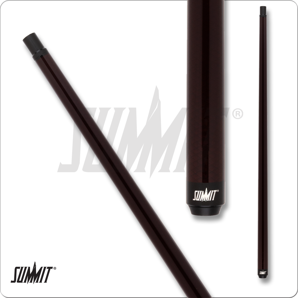 Summit SUML19 Pool Cue Full Carbon Fiber Red 12.4mm Uni‑Loc No Wrap 19oz