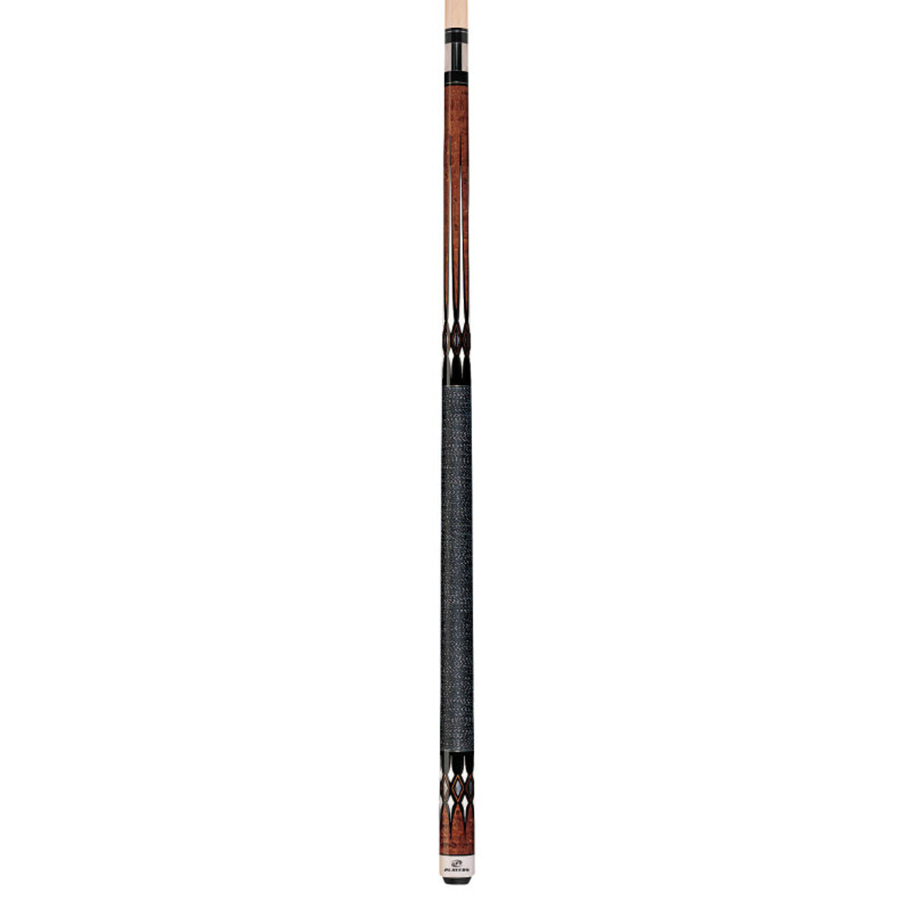 Players G2252 Antique Maple Curly & Black Cue with Black/White Linen Wrap