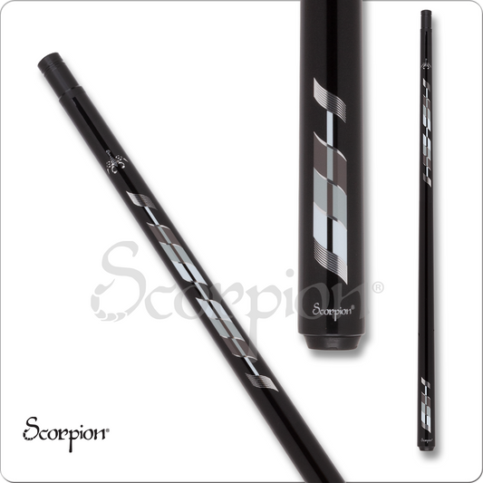 Scorpion SW13 Pool Cue Metallic Black with Grey Decal 19oz Free Shipping!