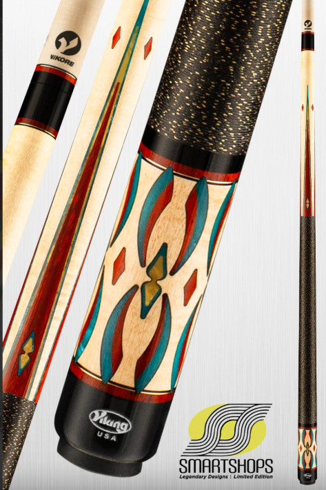 Viking 2026 April SS-0426A Smart Shops Pool Cue!  Premium Curly Maple 3/25