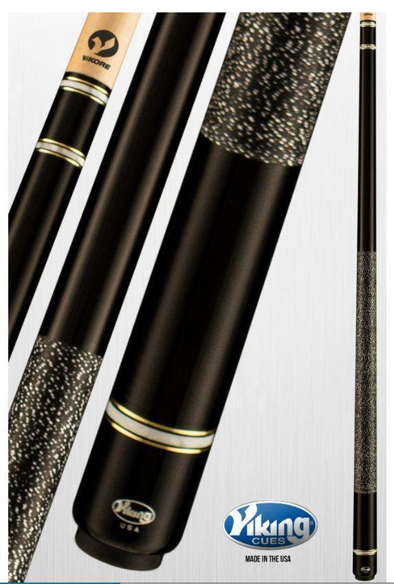 Viking B2602 Linen Wrap Pool Cue w/ 13 mm Vikore Shaft (Black) - Free Shipping