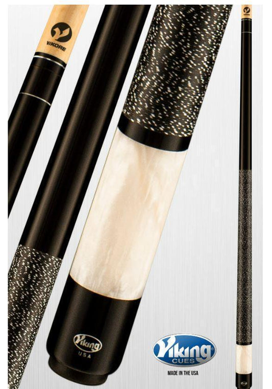 Viking B2809 Linen Wrap Pool Cue w/ 13 mm Vikore Shaft (Black) - Free Shipping