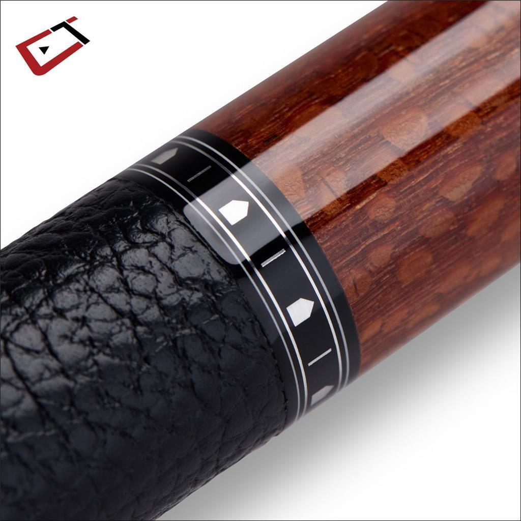 Cuetec Cynergy Truewood Leopard II Pool Cue w/ 12.5mm Carbon Shaft Leather Wrap