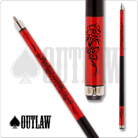 Outlaw OL30 Red Rose Pool Cue - Limited Edition 19oz Free Shipping!