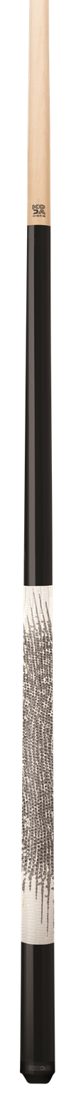 KODA POOL CUE KD40 Matte Black w/ Faux Ringtail Lizard Wrap - 12.5 Maple Shaft