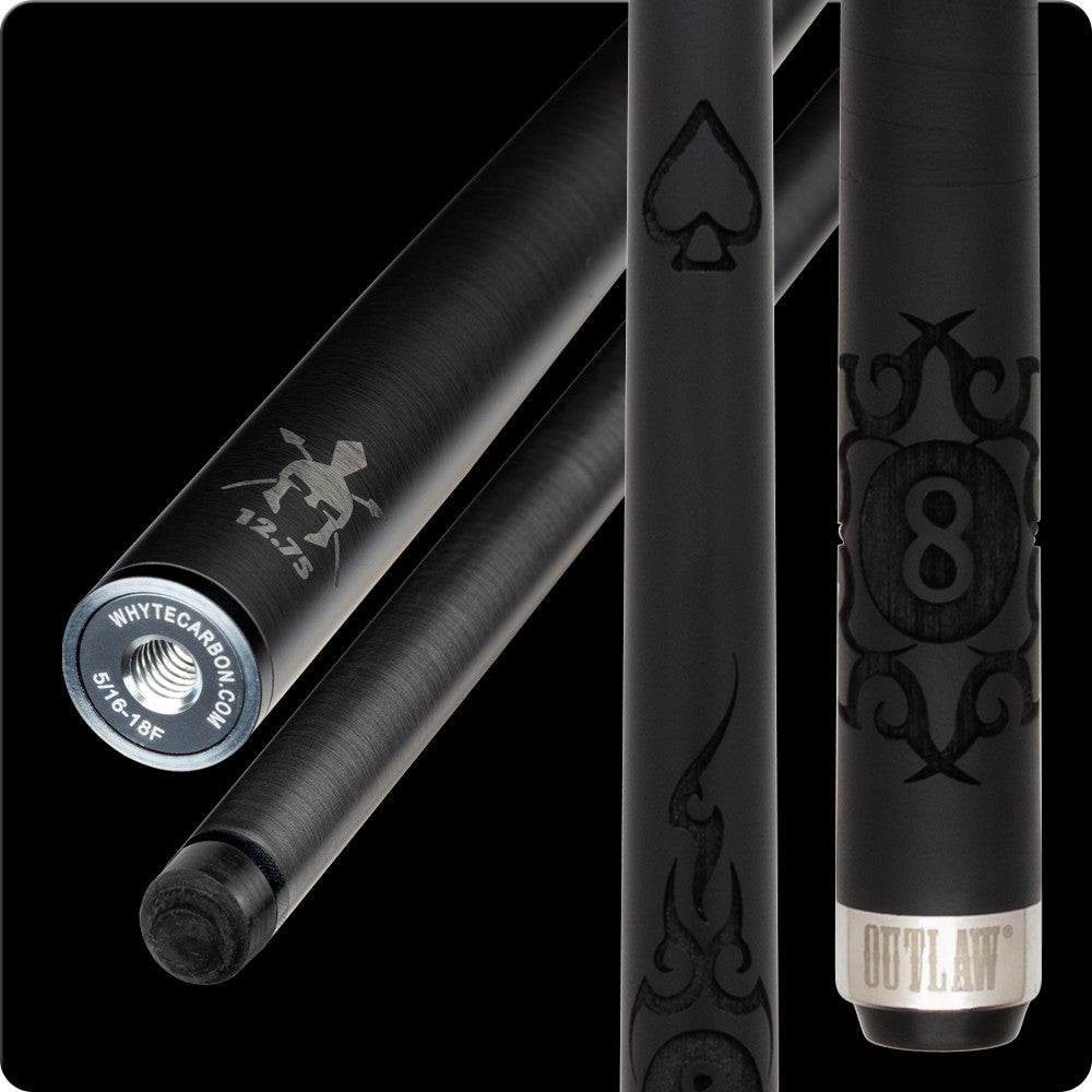 Outlaw OL63 Midnight Series Cue - Wrap - With Spartan Carbon Shaft