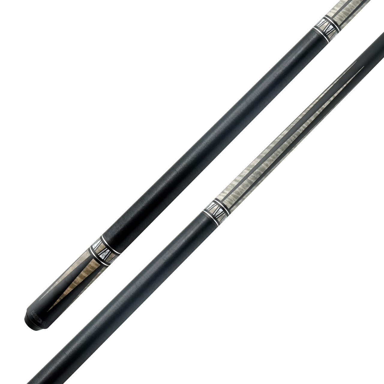 K2 Pool KL171 Cue Matte Black, Gray Curly Point Design W/ K2 LD 11.75MM Shaft!