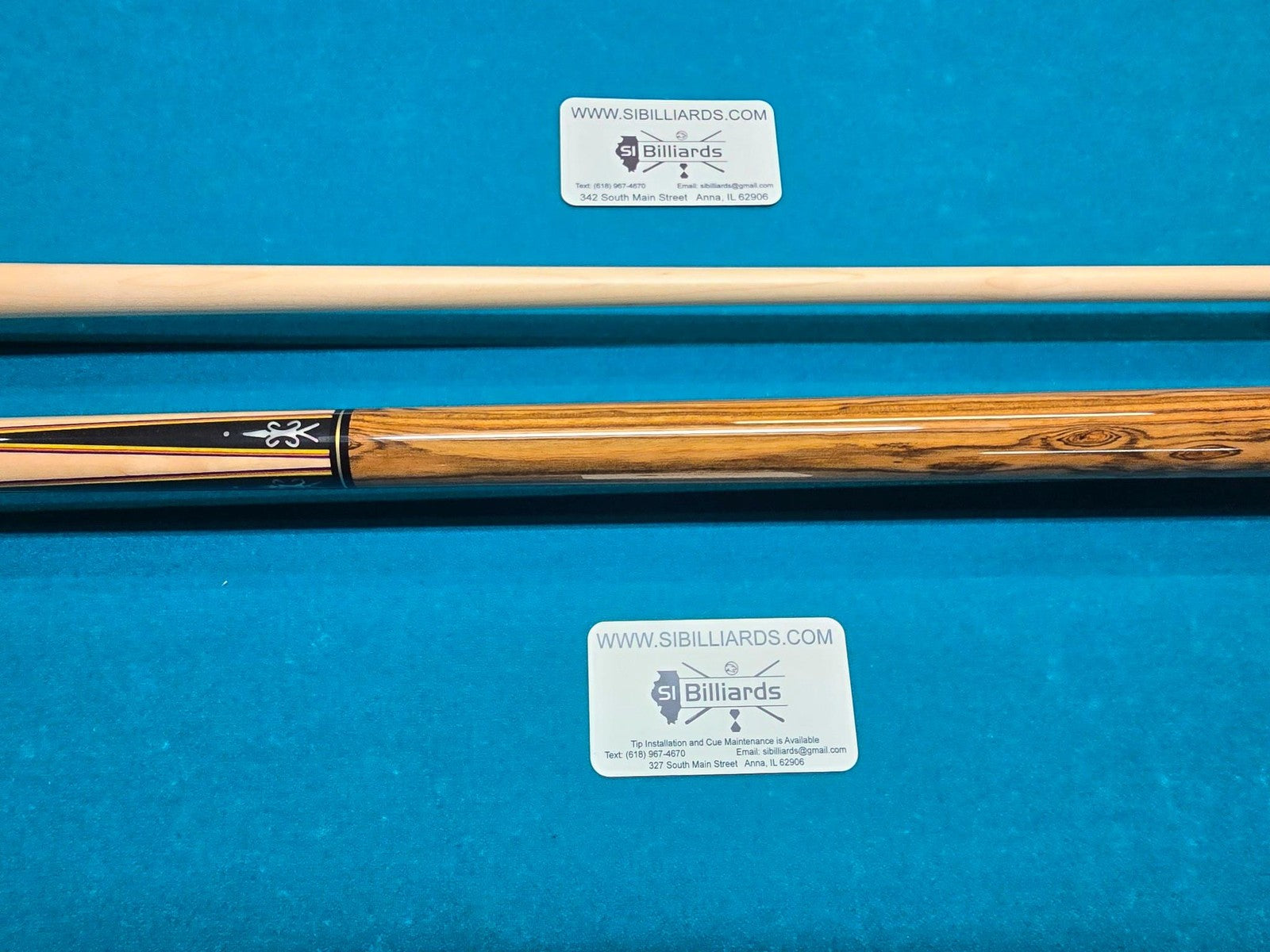 Meucci ANW‑3 All Natural Wood 3 Pool Cue, Pro Shaft, Bocote Handle - Free Case!