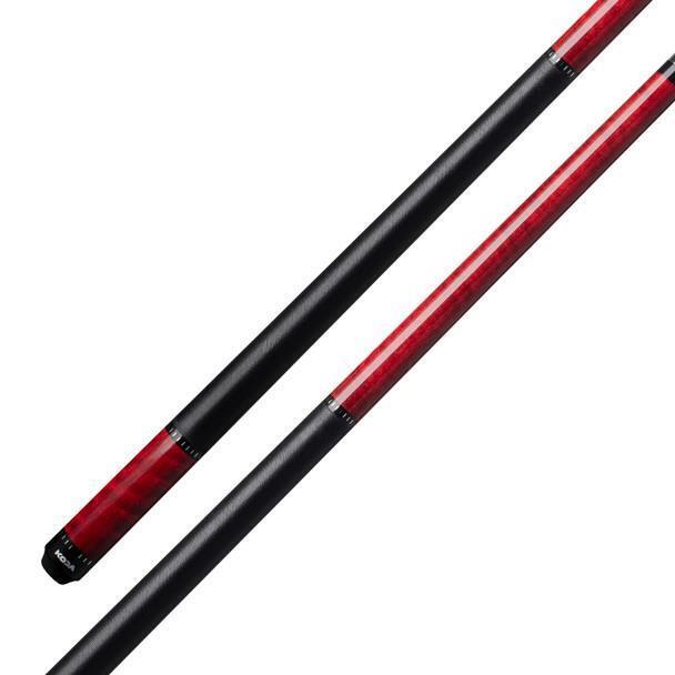 KODA POOL CUE KD31 Red Stained Real Curly Maple Forearm, Irish Linen & Maple Sha