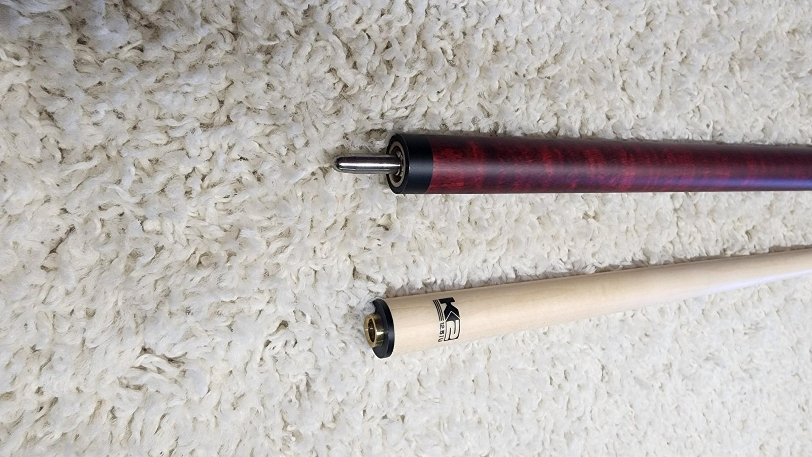 K2 Pool Cue KLCRD Red w/ Leather Wrap Play Cue w/ Low Deflection 12.5MM Shaft