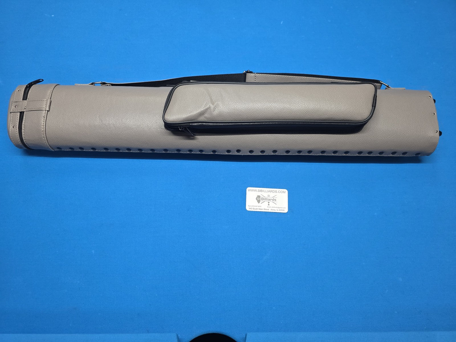 Koda C24UH-BR Hard Pool Cue Case for 2 Butts & 4 Shafts - Grey Leatherette