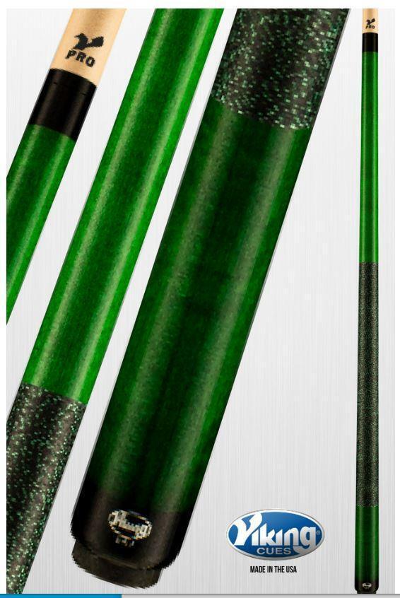 Viking B2203 Linen Wrap Pool Cue w/ 13 mm V PRO Shaft (Emerald) - Free Shipping