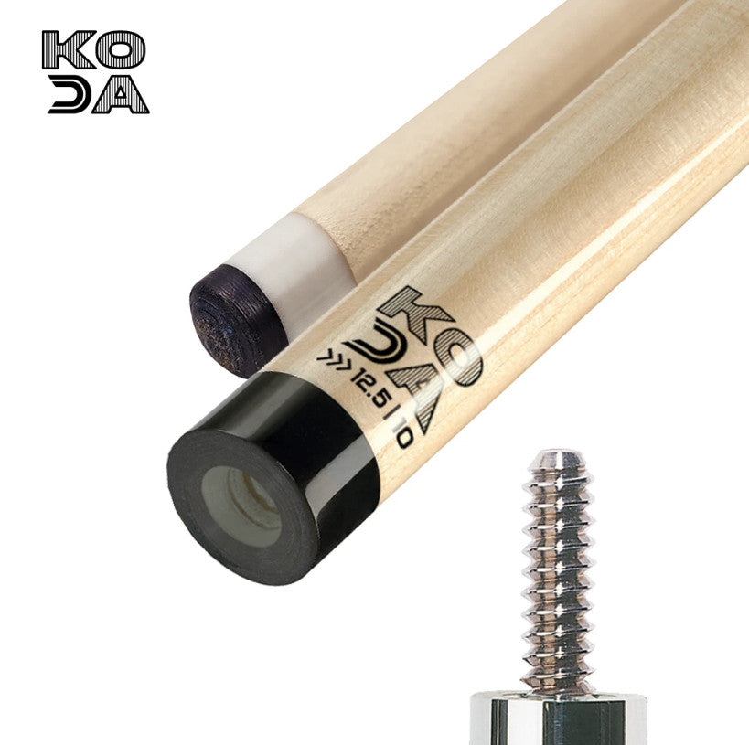 KODA KD47PK Matte Black & Pink Pool Cue | 12.5mm Shaft | No‑Wrap |Low Deflection