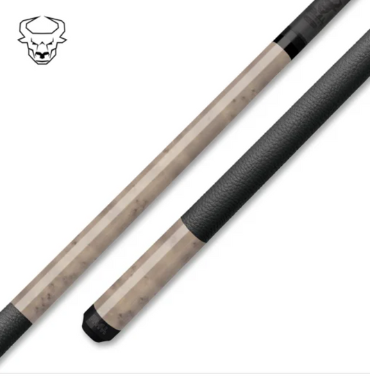 Bull Carbon BCC10 Pool Cue – Grey Birdseye Maple - Carbon Fiber Shaft – Uni‑Loc