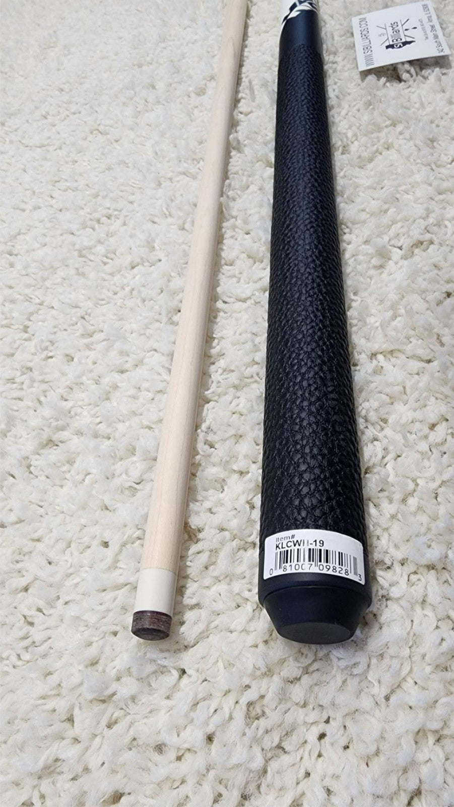K2 Pool Cue KLCWH White w/ Leather Wrap Play Cue w/ Low Deflection 11.75MM Shaft