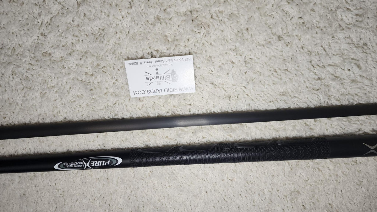 PureX Carbon Fiber Break Cue 14mm Bakelite Tip Sport Wrap Pool Stick