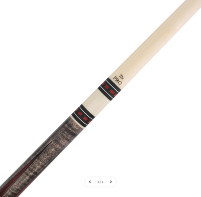 Meucci Mike Massey 3 Pool Cue with Case, Birdseye Maple & Low Deflection