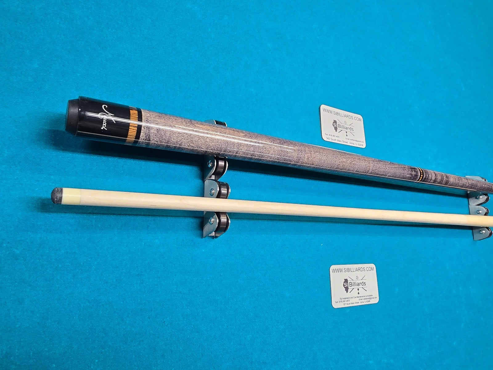 Meucci ANW-1 Smoke Stained Pool Cue w/ Pro Shaft & Free Hard Case! Black!