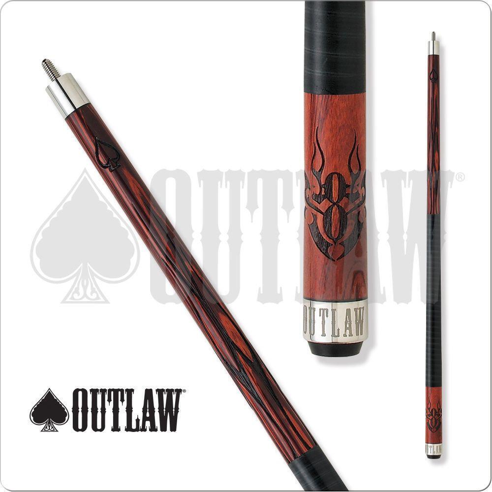 Outlaw OL21 Pool Cue Eight Ball, Flame, and Tribal Style 19oz Free Shipping!