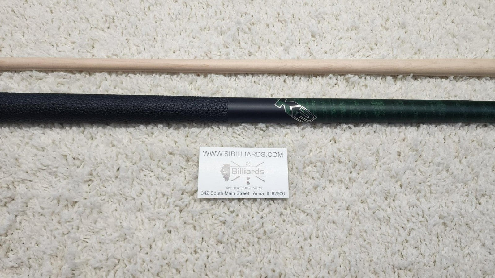 K2 Pool Cue KLCGN Green w/ Leather Wrap Play Cue w/ Low Deflection 12.5MM Shaft