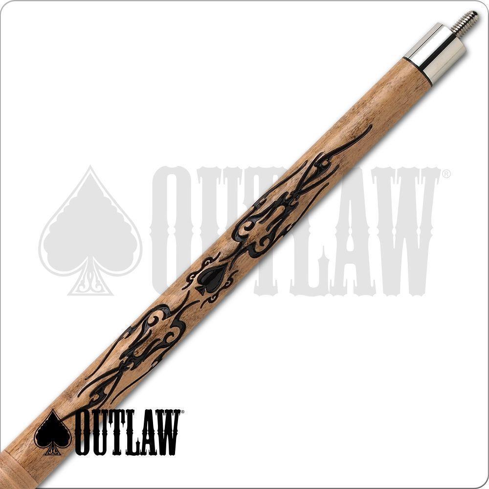 Outlaw OL18 Pool Cue Spades and Tribal Style 19oz Free Shipping!