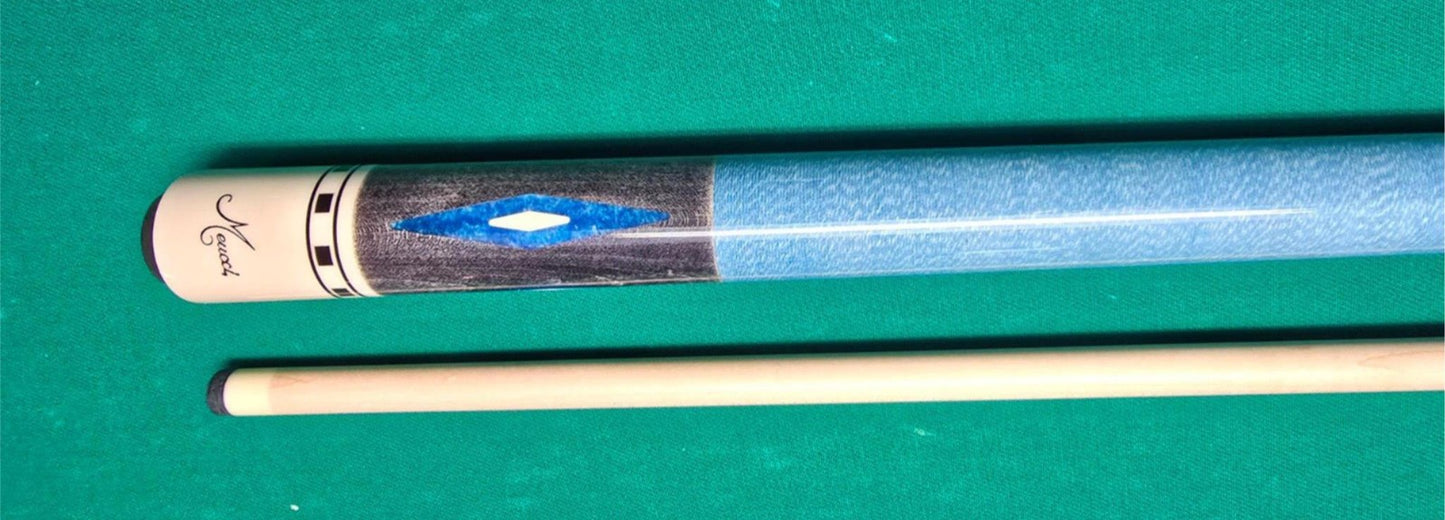 Meucci Economy Cure 7 Blue Pool Cue 19oz w/ 12.5mm Pro Shaft! Free Hard Case!