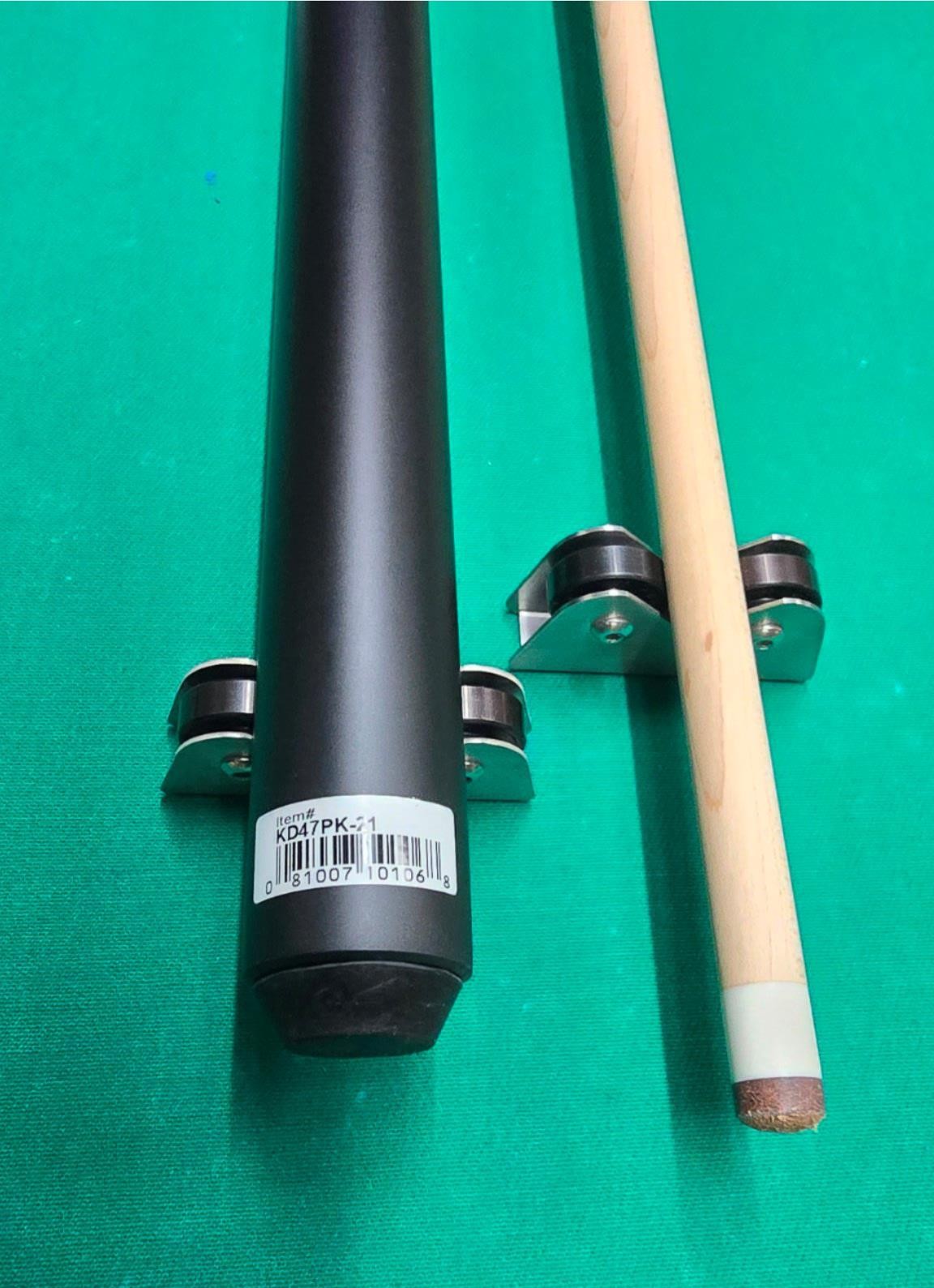 KODA KD47 Pool Cue – Matte Black Pink/Silver Graphics 3/8x10 Maple Shaft 21oz