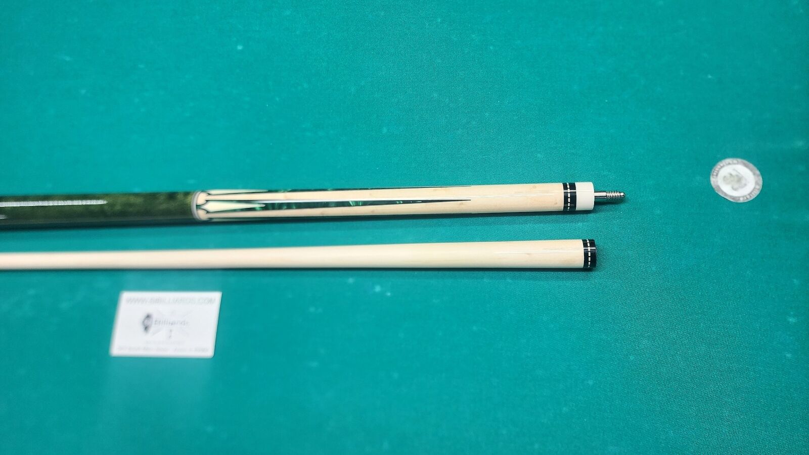 IN STOCK, Pechauer JP14-S Pro Series Green Pool Cue, w/ 12.75mm Shaft! In stock