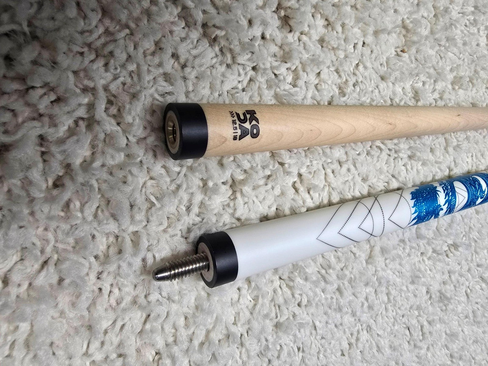 KODA Blue Dragon Graphic Pool Cue - KDV15WBL - FREE SHIPPING! 19 oz  12.75mm