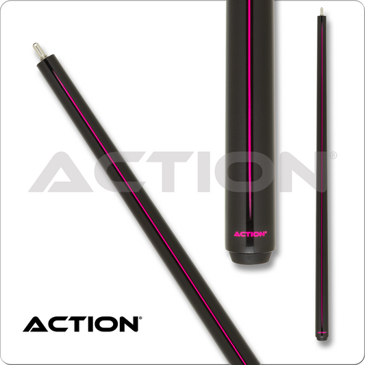 Action ABK12 Black with Pink Stripe Break Cue - 25oz! New! Free Shipping!