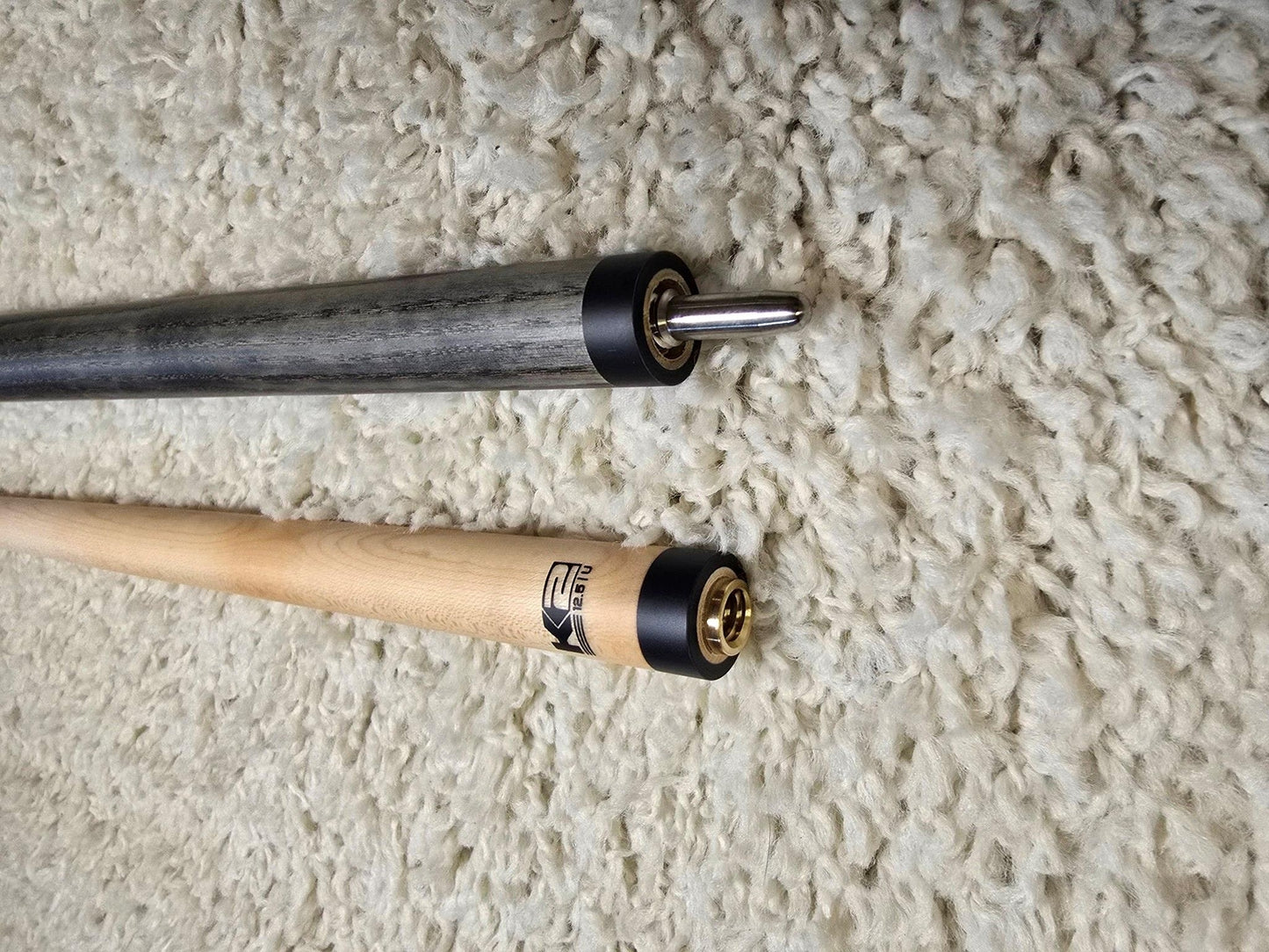 K2 Pool Cue KL118 Gray Exotic Wood With Dual Copper Rings! 12.5 mm Shaft!