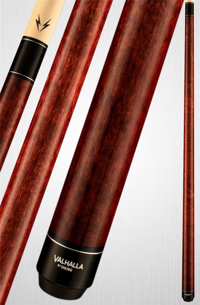 Valhalla VA110 Pool Cue 58 Inch Hard Rock Maple Wrapless Mahogany 3 Rings