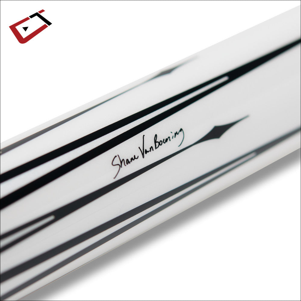 Cuetec Cynergy SVB Gen II Pool Cue – White | Leather Wrap | 11.8mm Shaft 19oz