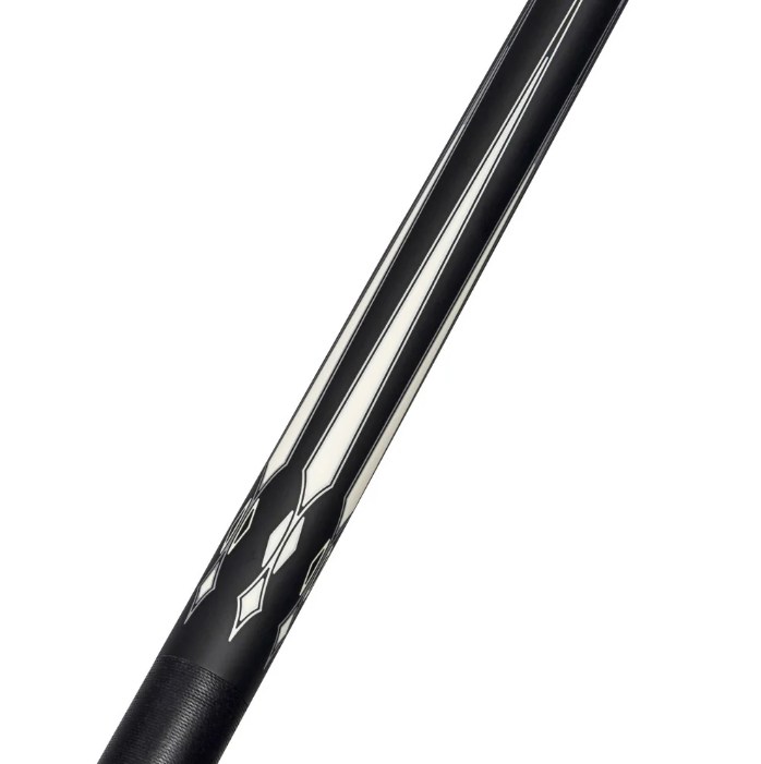 Energy By Players Matte Black/White With Silver Cue With Black Linen Wrap HC20