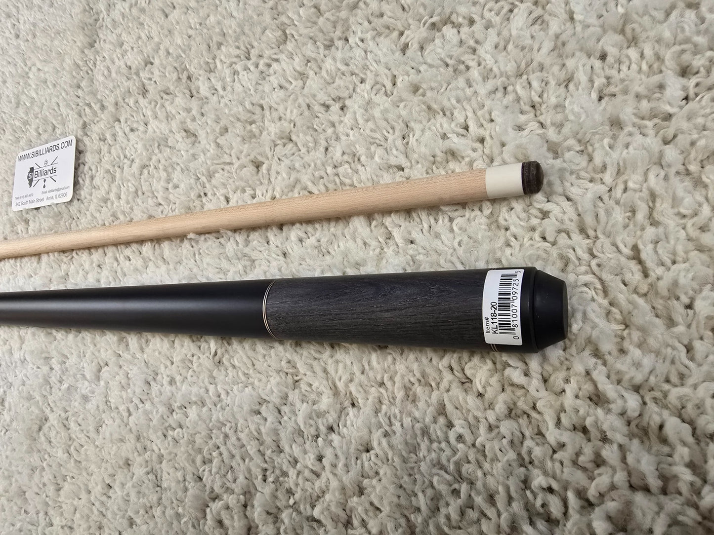 K2 Pool Cue KL118 Gray Exotic Wood With Dual Copper Rings! 12.5 mm Shaft!