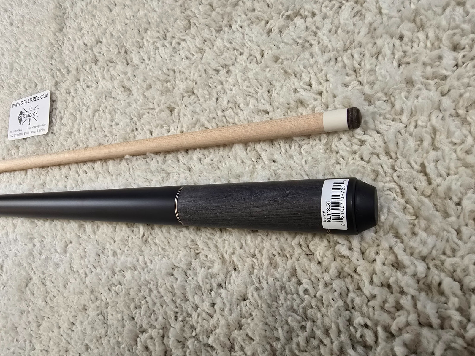 K2 Pool Cue KL118 Gray Exotic Wood With Dual Copper Rings! 12.5 mm Shaft!