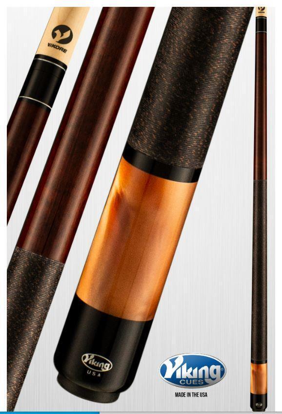 Viking B2808 Linen Wrap Pool Cue w/ 13 mm Vikore Shaft (Coffee) - Free Shipping