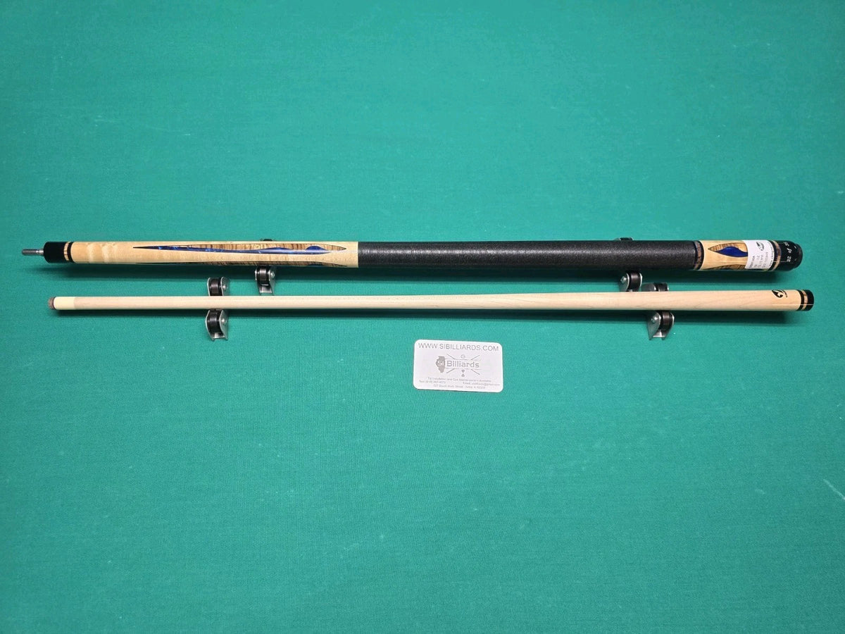 Viking Cues July SS-0726A Smart Shops Pool Cue!  Zebrawood & Blue Pearl Inlays