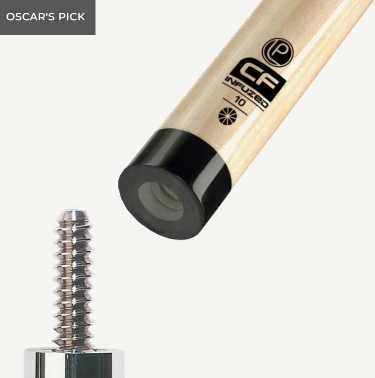 Lucasi Pro Carbon InFUZED Pool Cue Shaft with Kamui Tip, Select Joint Size