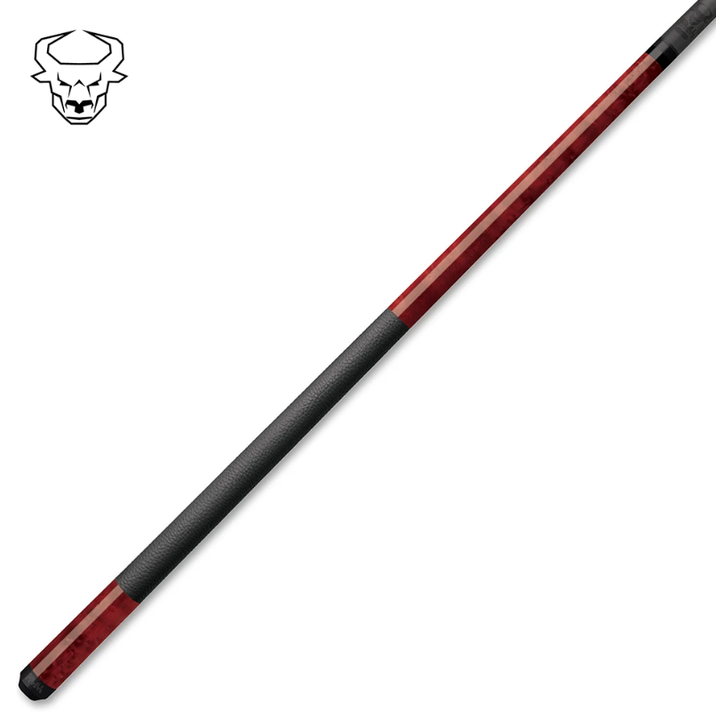 Bull Carbon BCC13 Pool Cue – Red Birdseye Maple - Carbon Fiber Shaft –Uni‑Loc