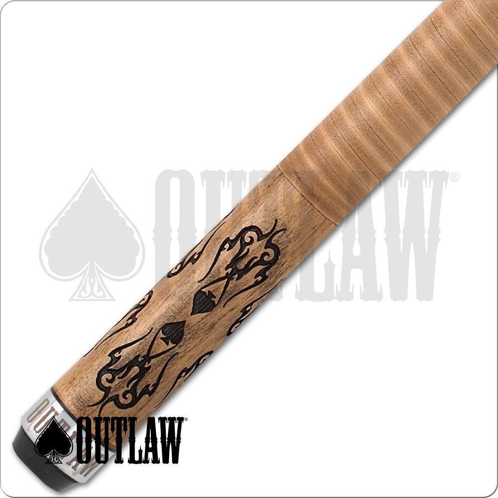 Outlaw OL18 Pool Cue Spades and Tribal Style 19oz Free Shipping!