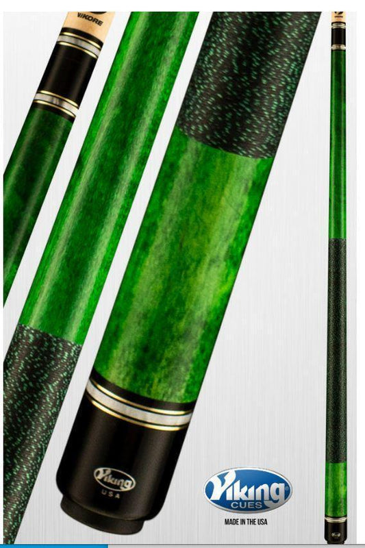 Viking B2603 Linen Wrap Pool Cue w/ 13 mm Vikore Shaft (Emerald) - Free Shipping